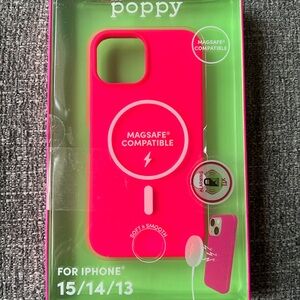 iPhone Case for 15/14/13 by Poppy  (hot pink) (elect/x/new)